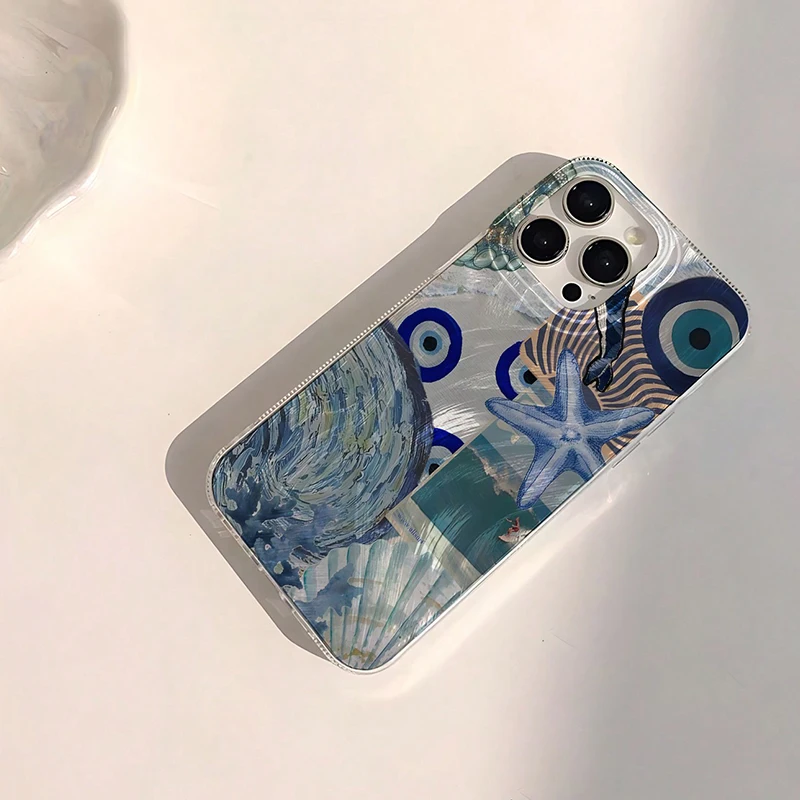 Funda de teléfono con diseño de playa ondulada y paisaje costero para Huawei Honor 200 X6a X8b X9a X7b X8a X9 X8 X7 Plus 4G 5G, funda con textura de plumas - imagen 3