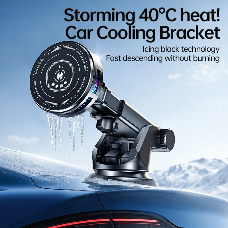 Soporte magnético para salida de aire de coche, refrigeración Semiconductor, ventosa de disipación de calor, soporte para teléfono para Iphone 17 16 15 Samsung Xiaomi - imagen 5