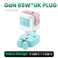 UK GaN 65W Blue Pink