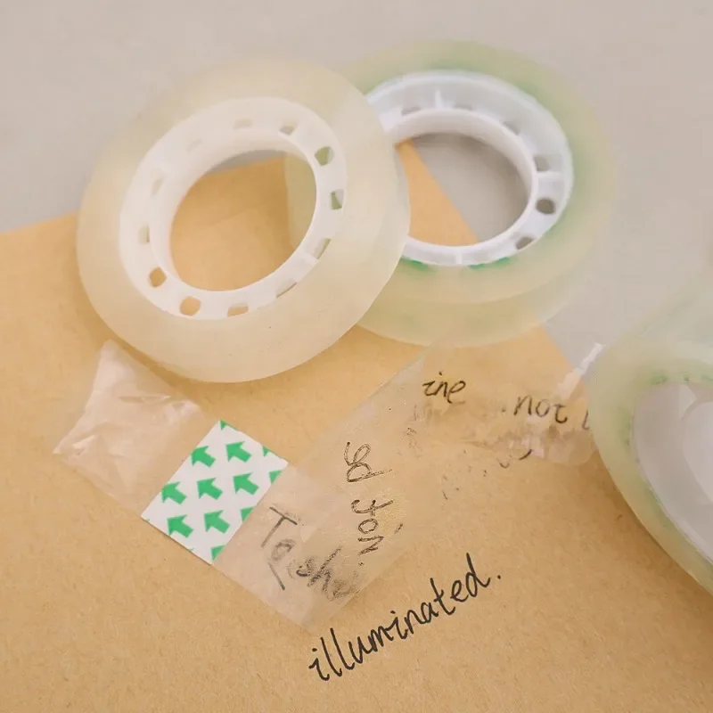 1-10 rollos de recambios de cinta transparente, recambios de cinta transparente para dispensador, cinta Invisible para suministros escolares para el hogar y la Oficina, 18/12/8mm - imagen 4