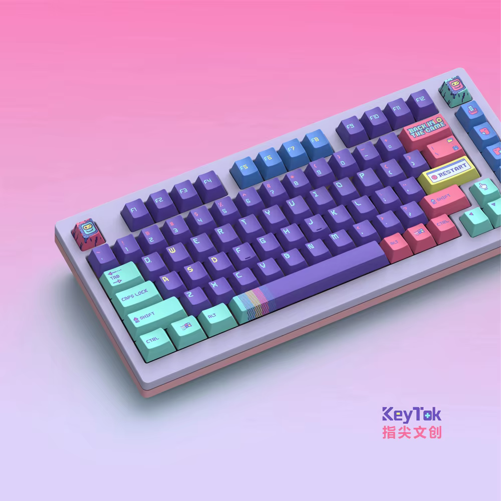 KeyTok Back in The Game – Keycaps PBT Sublimados Gaming para Teclado 87/TKL/104 - imagen 2