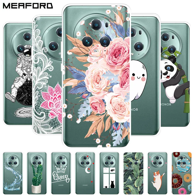 Funda de silicona para Honor Magic 5 Pro 5G, carcasa transparente de TPU suave para Honor Magic5 Lite, Funda transparente