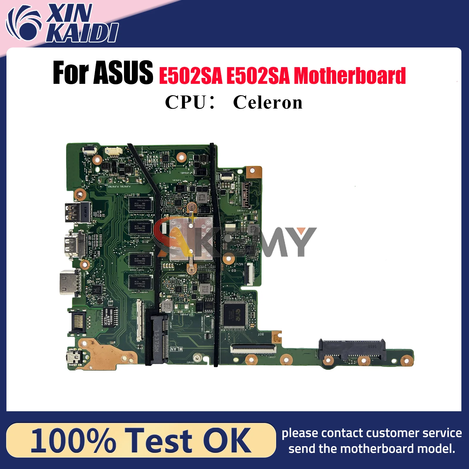 Placa base para ordenador portátil E502SA para ASUS EeeBook E502SA E502S placa base para portátil con CPU Celeron 100% pruebas OK envío rápido stk