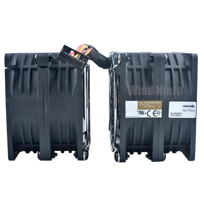 Ventilador de refrigeración de 8cm y 80mm DFPB0856B2UP018 DFPB0856B2U 023.100HN.0042 DC12V 2.30A ventiladores de gabinete de servidor 80x80x56mm para disipación de calor