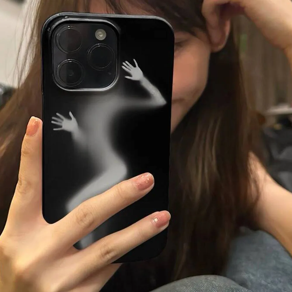 Funny Girl Art Personality Phone Case for iPhone 16 15 14 13 12 11 Pro Max XS XR XSMax 6 7 8 Plus Fashion Cute Glossy PC Cover