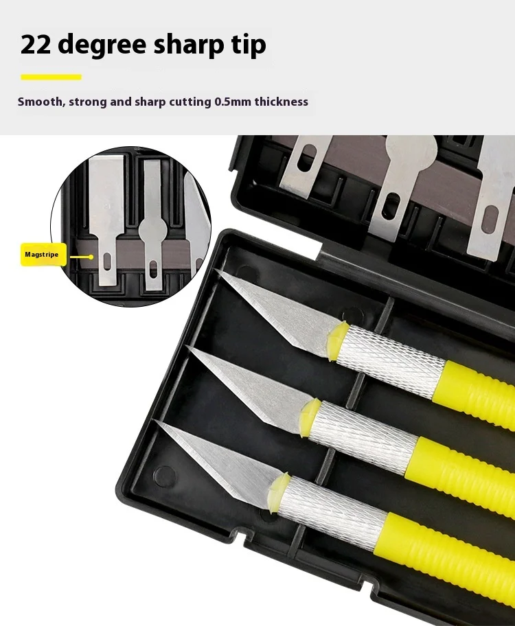 Herramienta de molienda de modelo, Kit de cuchillo de Grabado y desbarbado, herramienta de tallado, cortador de archivos DIY, raspador, herramienta de recorte, Kit de herramientas de impresión 3D - imagen 5