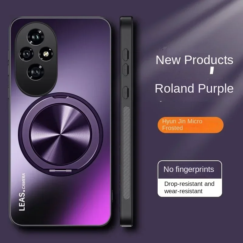 Para Huawei Honor 200 Pro funda dura mate con soporte de anillo funda protectora trasera magnética para Honor 200 100 90 80 70 60 50 - imagen 5