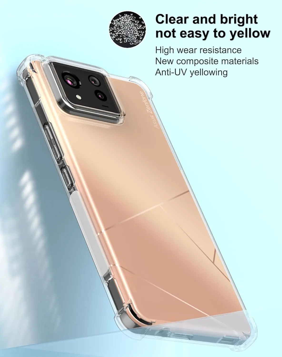 Funda para Zenfone 11 Ultra reforzada, cubierta suave de TPU transparente a prueba de golpes para Asus Zenfone 11 Ultra AI2401 ASUS_AI2401_H - imagen 3