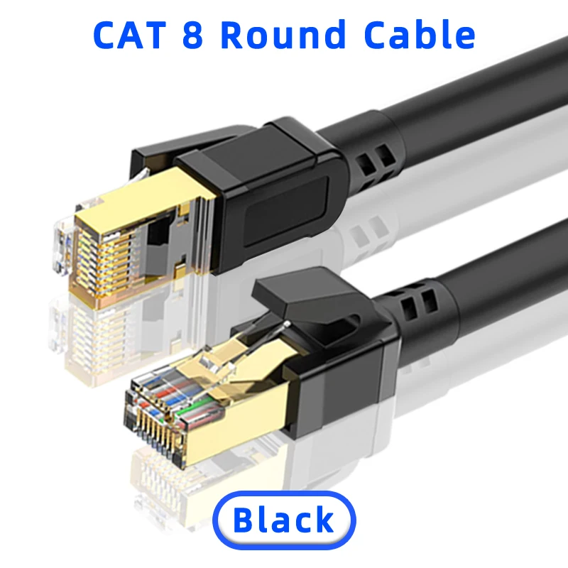 CAT 8 Round Black