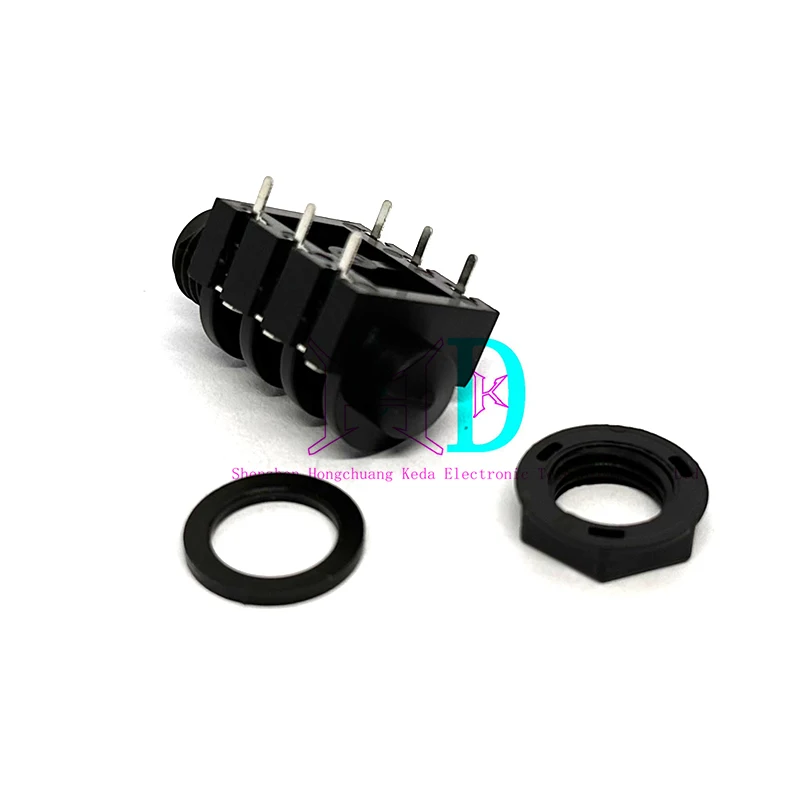 5 uds 6,35mm Audio Jack micrófono guitarra PJ-609 auriculares amplificador de potencia hembra PCB conector Mono estéreo receptáculo - imagen 4