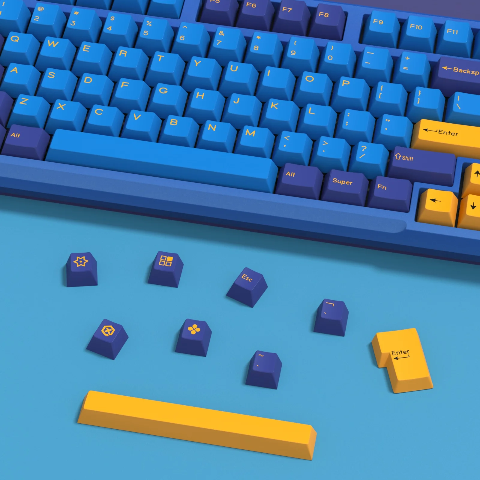 KBDiy GMK Nautilus Keycap Cherry perfil doble disparo PBT ISO Keycaps para Gamer Kit de teclado mecánico punto de juego Retro Keycap - imagen 4