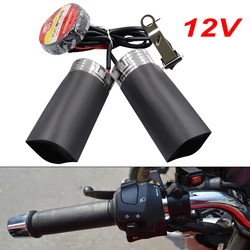 Empuñaduras calefactables para motocicleta, Kit calentador de manillar para moto de nieve ATV, para Suzuki Yamaha, volante calefactable Universal de 12V