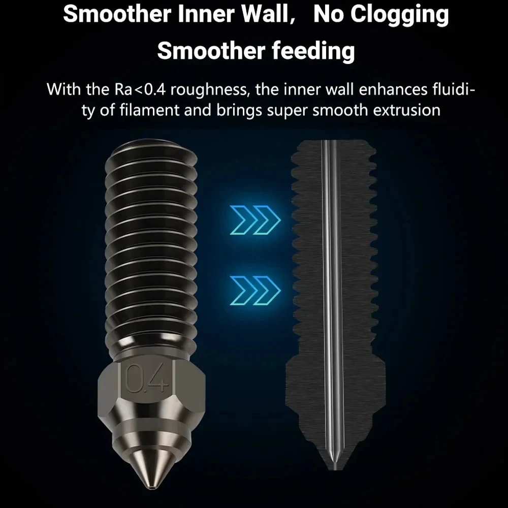 Boquilla para Creality K1 K1 Max Ender 3 V3 KE CR-M4, cobre chapado bimetálico, acero duro, latón para Vyper Kobra Sovol SV06 plus SV07 - imagen 4