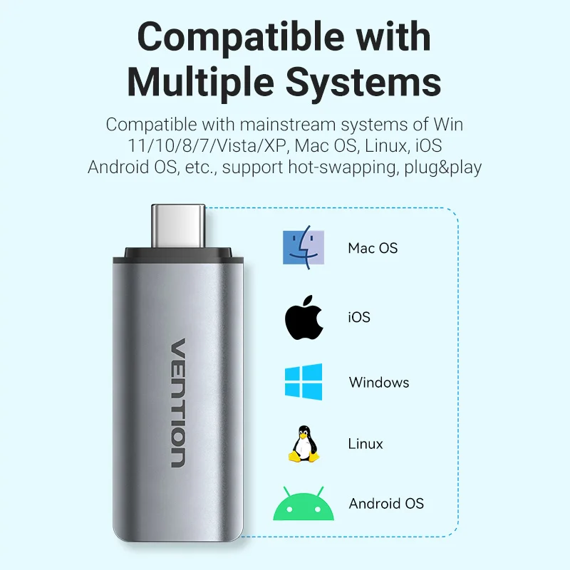 Vention-Lector de tarjetas Micro SD USB3.0 C, adaptador de tarjeta de memoria inteligente para ordenador portátil - imagen 5