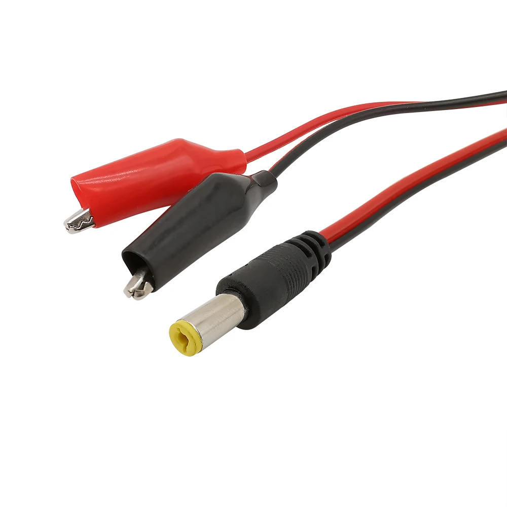 Pinzas de cocodrilo de 12V, 2 piezas, conector de cable de prueba macho hembra de CC de 5,5x2,1mm, adaptador de cable de prueba de pinza de cocodrilo - imagen 4