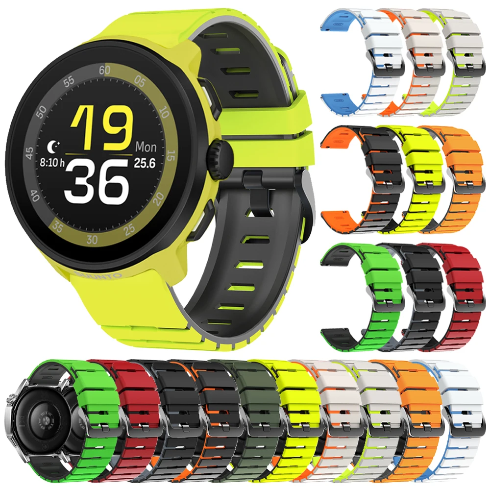 Correa deportiva de silicona para reloj SUUNTO RUN, 22mm, para SUUNTO 9 PEAK PRO DLC/5 PEAK/RACE S/OCEAN/VERTICAL, repuesto