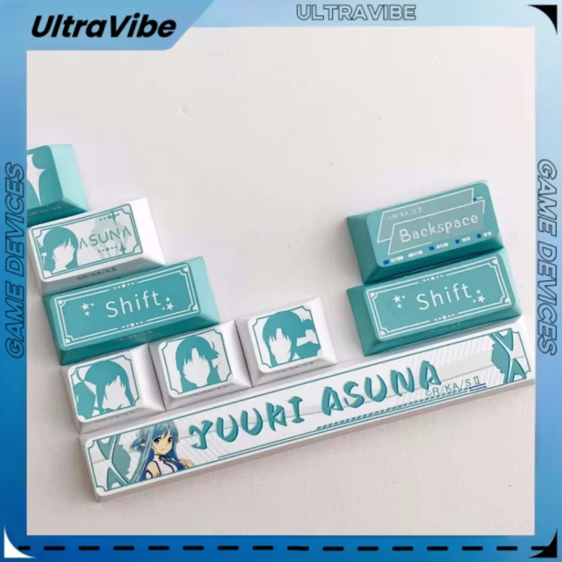 Sword Art Online Fate Anime Theme Keycap Spacebar juego de teclas adicionales Oem Original Factory Height Keycap, Teclado mecánico
