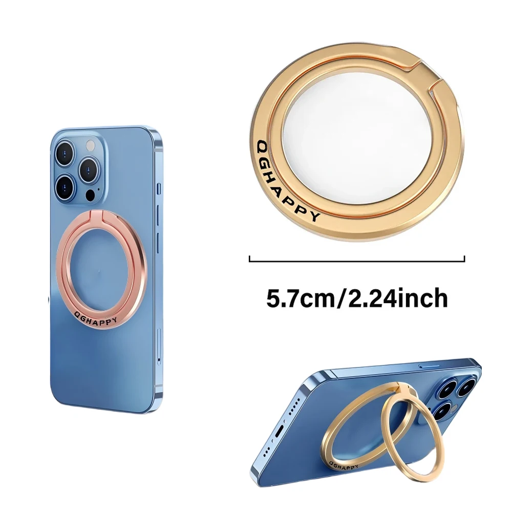 Soporte de anillo magnético para teléfono móvil MagSafe, soporte magnético, soporte de agarre plegable portátil, 4 colores para IPhone