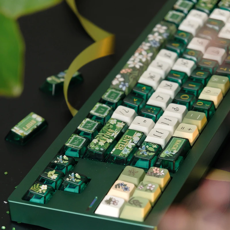 Teclas de himno de primavera personalizadas, teclas de sublimación de perfil PBT FC, teclas de punto de Pc de Anime de dibujos animados bonitos para jugadores, diseño artesanal - imagen 4