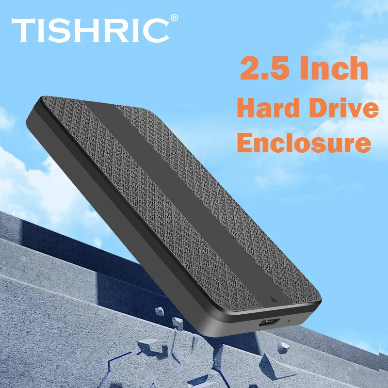 Caja de disco duro externo TISHRIC, funda SSD de 2,5 pulgadas para disco duro SATA a USB3.0, funda externa para juegos, PC, portátil, PS5, PS4 - imagen 3