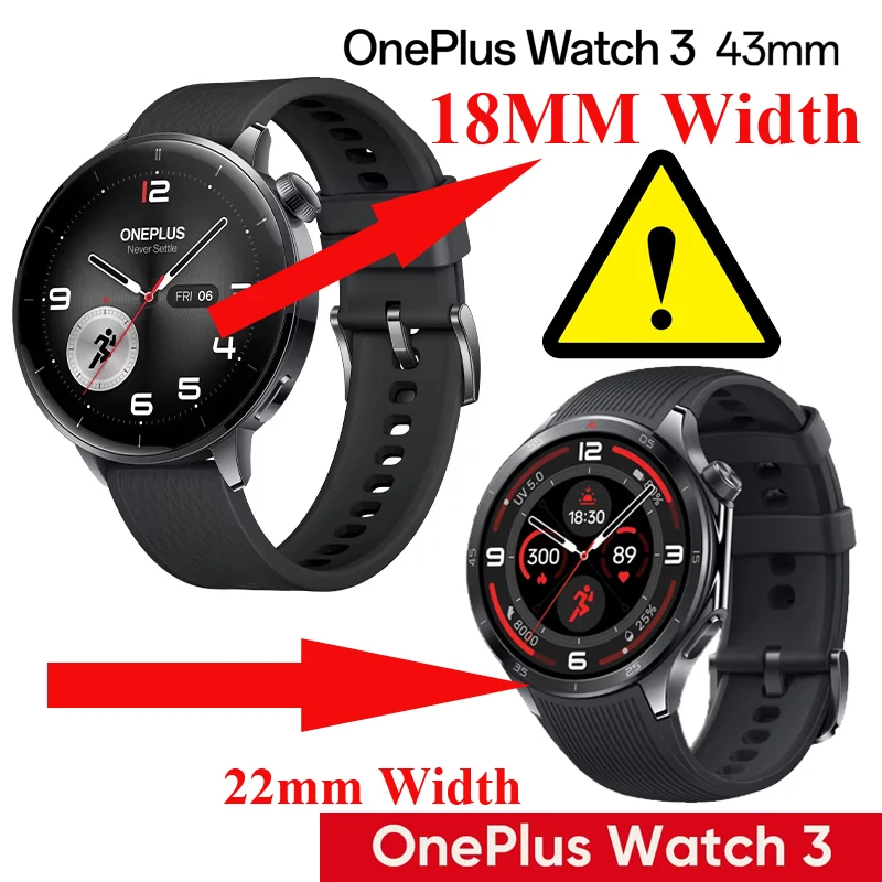 Correa de cuero y silicona de 22mm y 18mm para reloj Oneplus 3, banda magnética de 43mm para reloj Oppo S/X X2 4Pro/Oneplus 46mm/Oneplus 3 2 2R - imagen 3