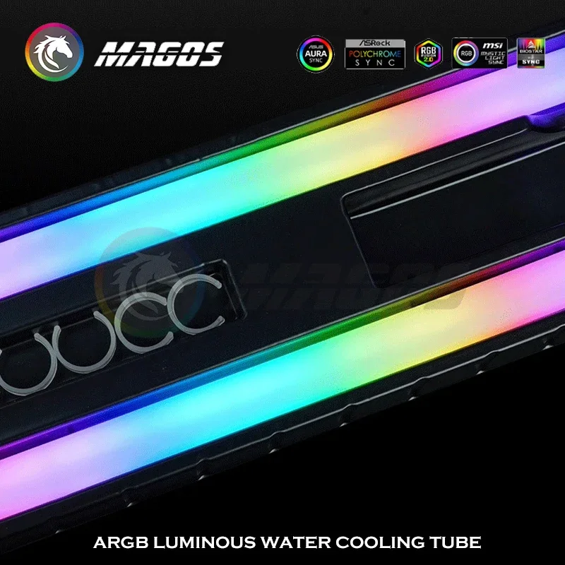 120/240/360 CPU AIO enfriador de agua tubo RGB suave luminoso neón cubierta del tubo de refrigeración por agua 5V 3Pin ARGB - imagen 4