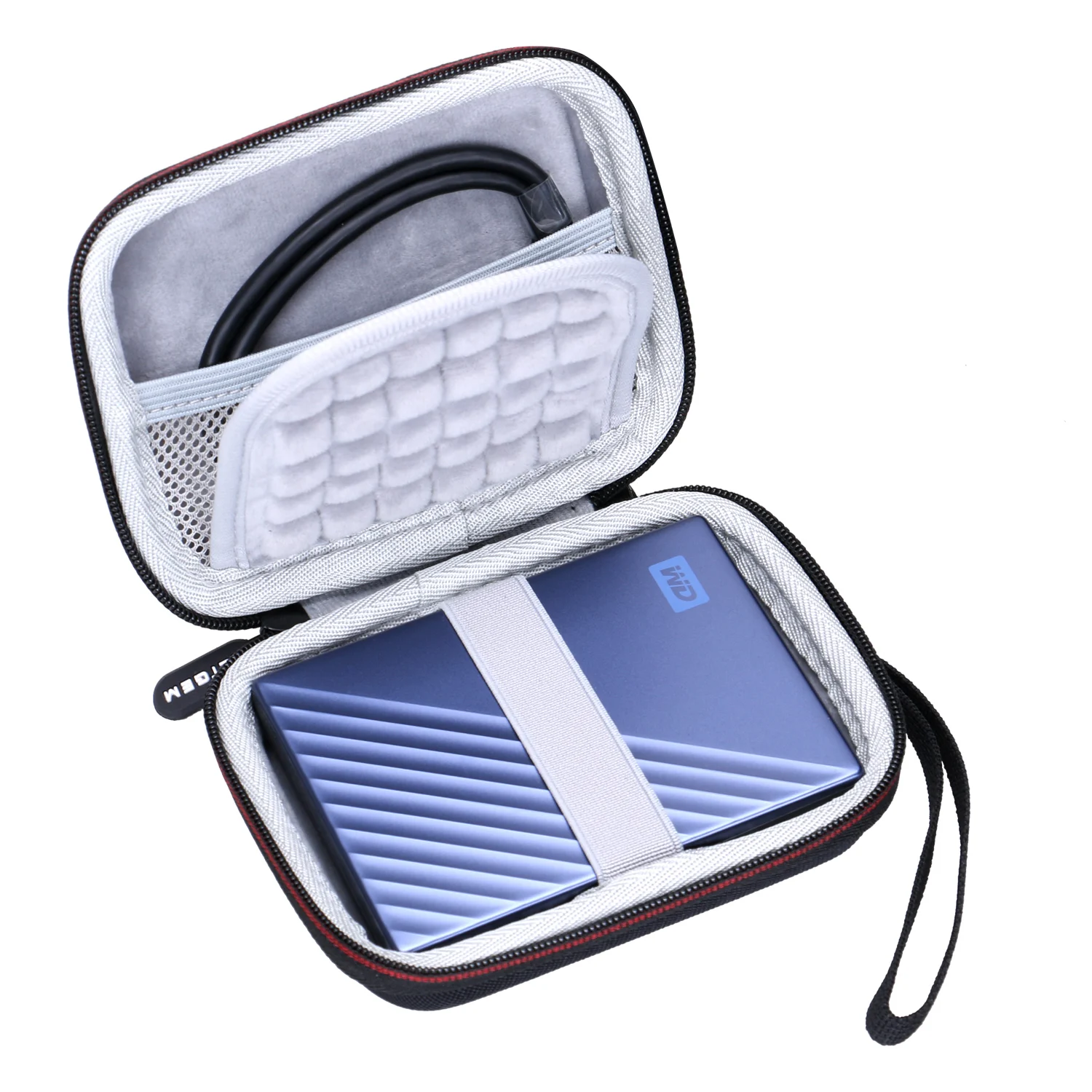 Estuche para disco duro para WD 4TB My Passport Ultra WDBPMV0040BSL Bolsa de transporte de almacenamiento para accesorios de disco duro (solo bolsa) - imagen 4