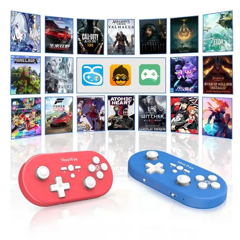 Shanwan-mando inalámbrico para videojuegos, versión Host, Bluetooth, controlador pequeño Hall, Joystick Dual, interruptor de tasa de retorno de 800hz/Pcps4, nuevo - imagen 5