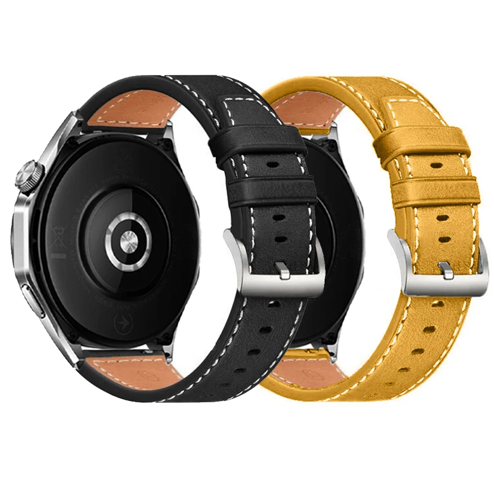 Correa de reloj de 20mm y 22mm para Huawei GT 5/4/3/2 Pro, pulsera de cuero para Garmin Venu/Amazfit GTR GTS/Galaxy Watch 7 LTE 6 5 4 3 - imagen 2