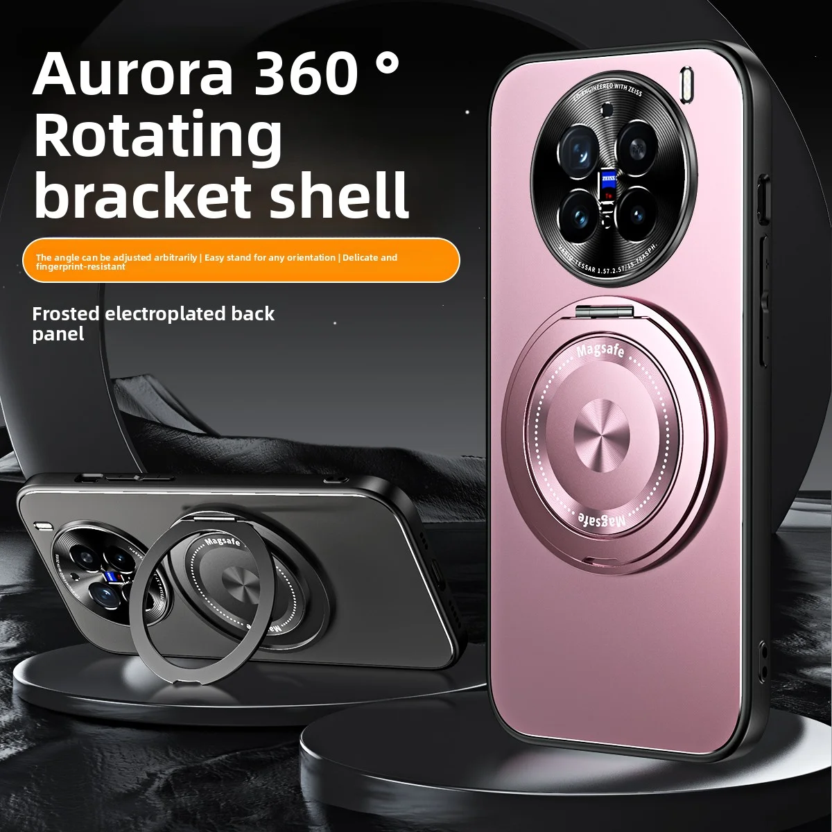 Para VIVO X300 Pro funda dura mate con anillo magnético MagSafe funda protectora trasera para VIVO X300 X200 Pro Mini X200S Shell - imagen 2