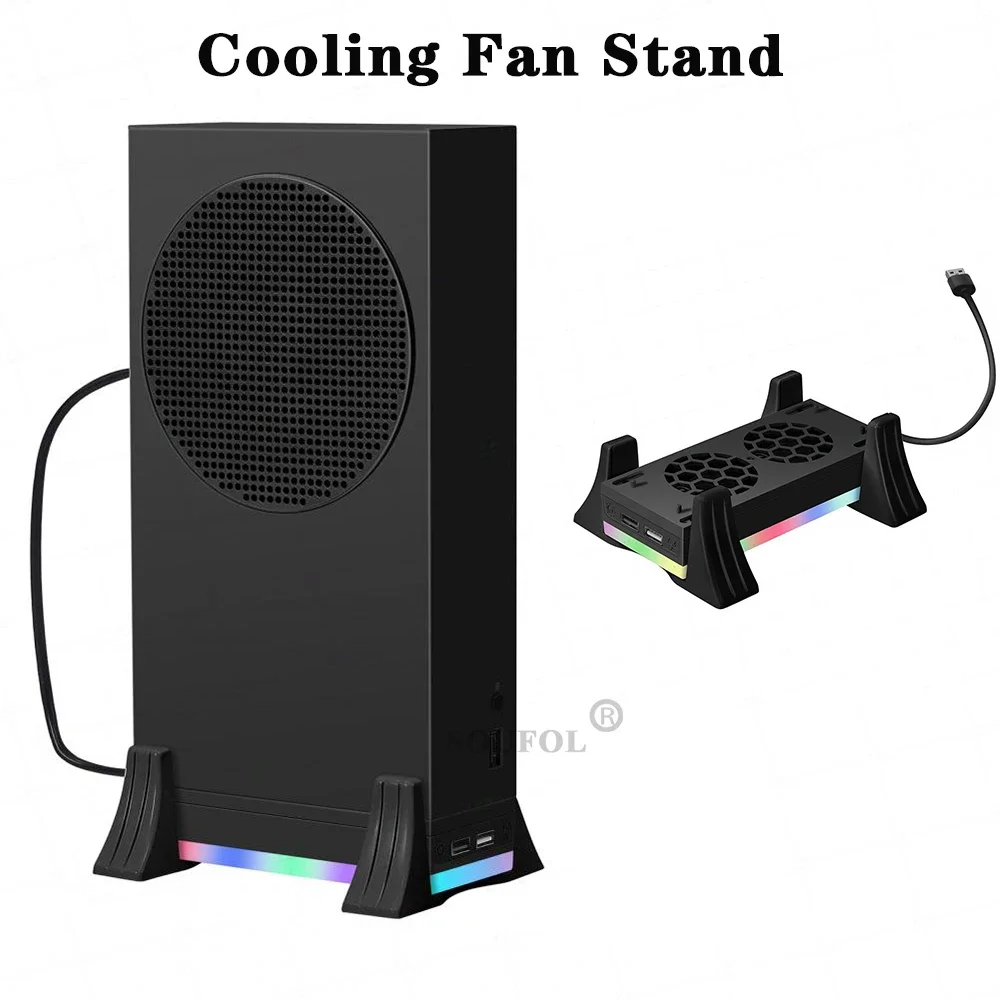 Soporte Vertical para consola de juegos, Base de ventilador de refrigeración, Base de Color, Base de disipación de calor, ajuste de 3 engranajes, para Xbox Series S - imagen 4