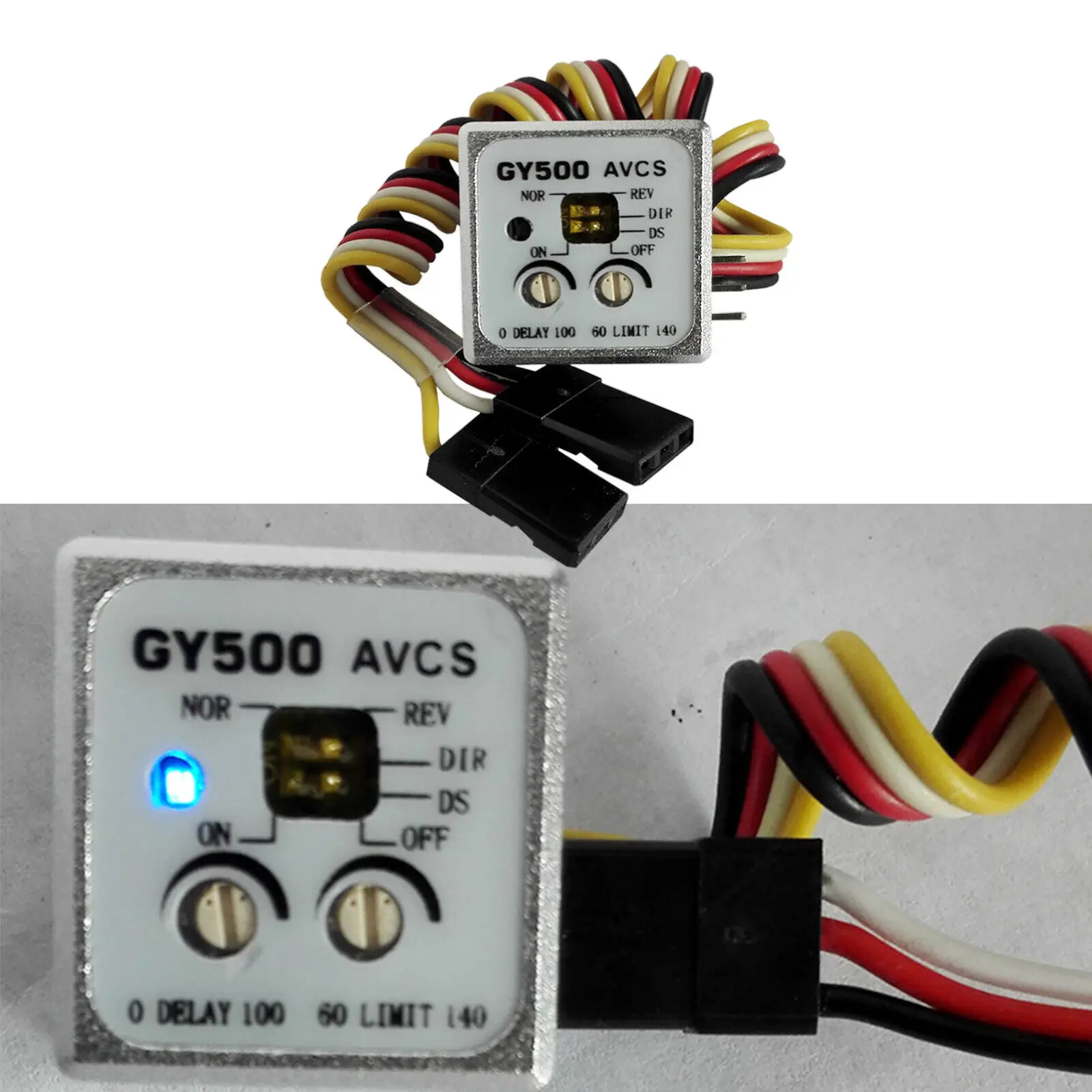 Giroscopio de un solo eje, giroscopio Digital para helicóptero de coche teledirigido, modificación, Mini piezas de repuesto, bloqueo de encabezado con bloqueo trasero, GY500 - imagen 2