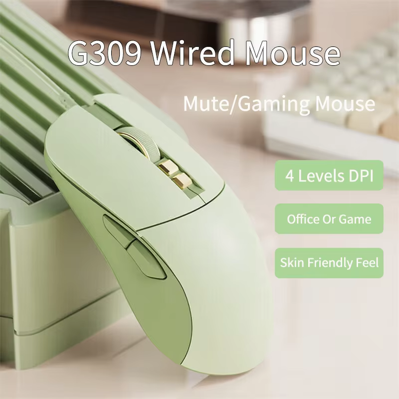 Ratón Gamer Ergonómico RGB Verde – Óptico Cableado USB - imagen 3