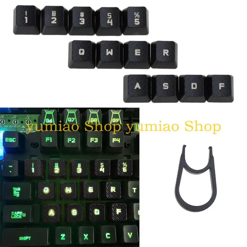 587B TEXTURA DEL TECLADO TEXTURA PARA ROMER-G G910 G810 G413 G310 Teclado mecánico 13pcs - imagen 2