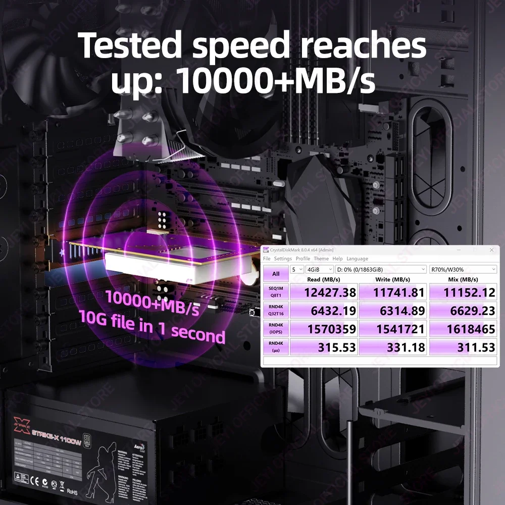 Convertidor JEYI PCIe 5,0 a U.2 (SFF - 8639), expansión SSD GEN5 U.2 de 128 Gbps para PCIE X4/X8/X16, Compatible con PCIe 4,0/3,0/2,0. - imagen 4