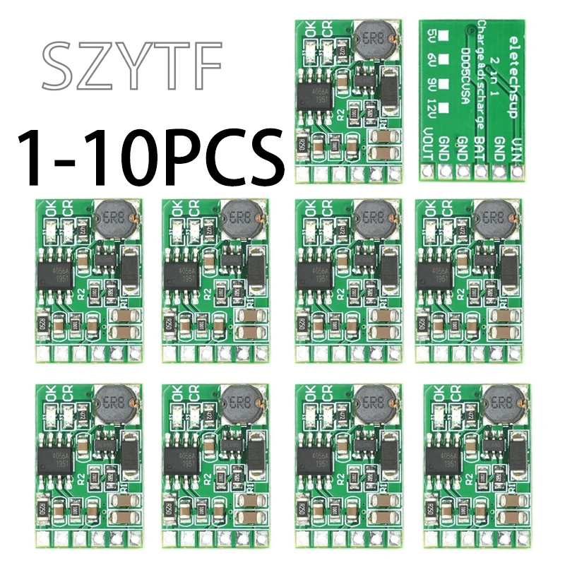 Cargador de energía Solar para móvil, placa de descargador de 3,7 V, 4,2 V, 5V, 6V, 9V, 12V, convertidor de CC, módulo de refuerzo, batería de litio DD05CVSA
