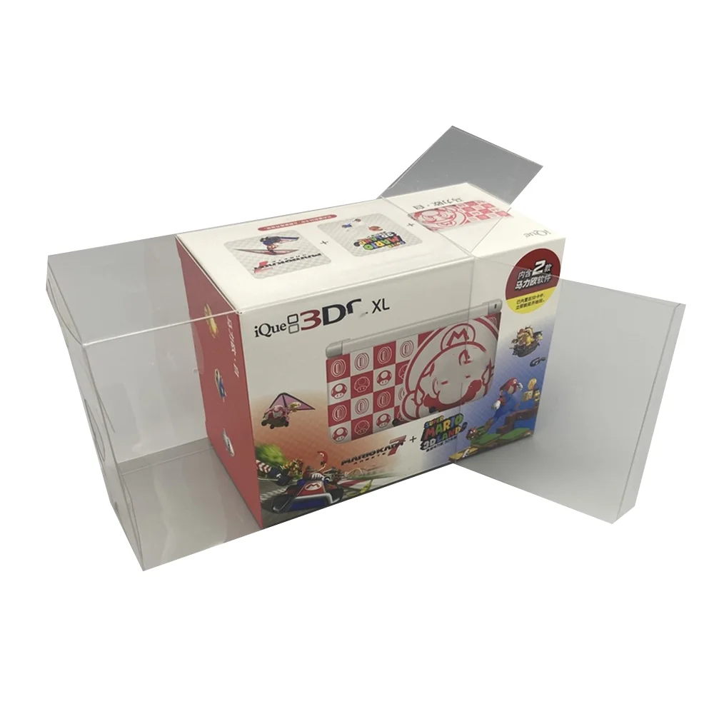 Protector de caja transparente para Nintendo IQUE 3DSXL/3DSLL, cajas de colección, almacenamiento TEP, carcasa de juego, estuche de exposición transparente