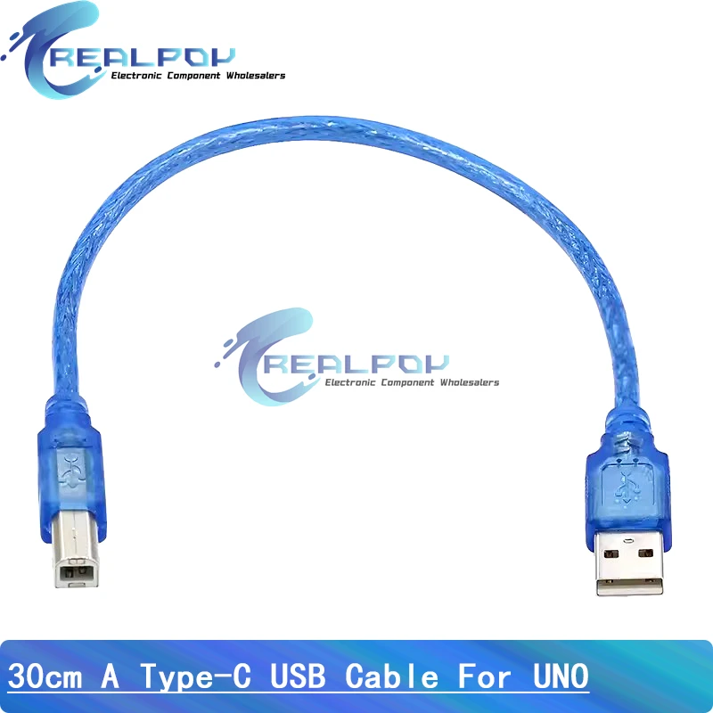 Cable USB de 30cm para Uno R3/Nano/MEGA 2560/Leonardo/Pro micro/DUE azul alta calidad tipo A USB/Mini USB/Micro USB 0,3 m para Arduino - imagen 2