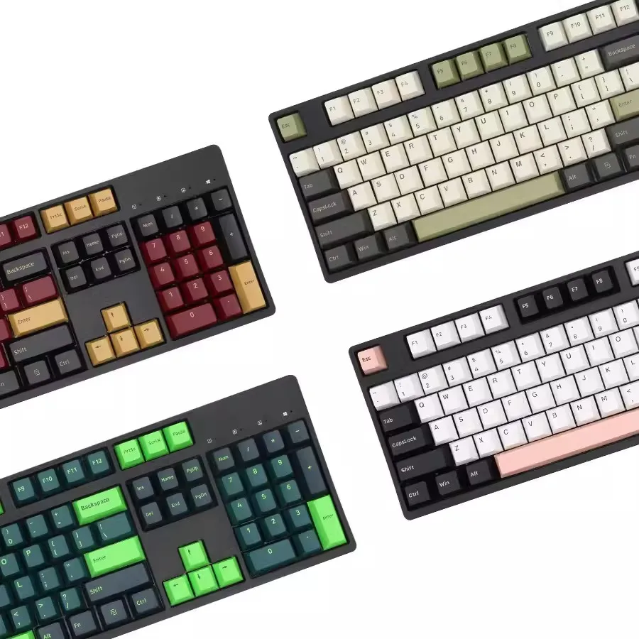 1 Juego de teclas GMK Olivia Nautilus rojo samurái amatista Iris WOB BOW PBT teclas de doble disparo teclas de perfil de cereza