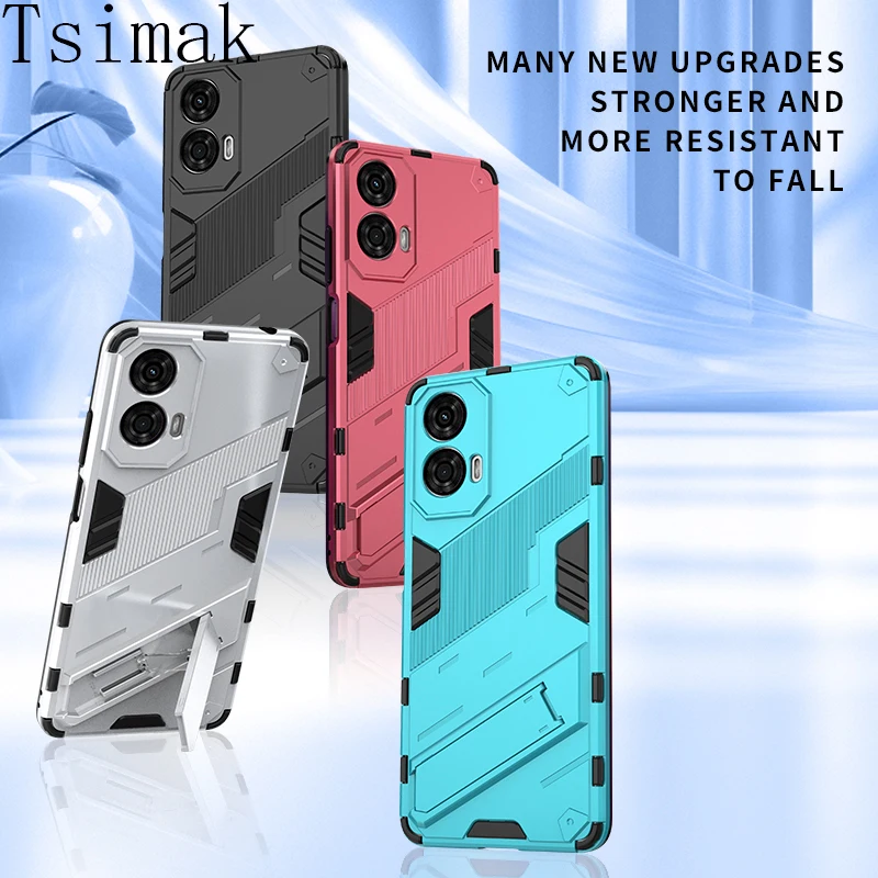 Funda a prueba de golpes para Moto G24 G04 G04S E14 MotoG24 Power Armor, funda protectora trasera para Motorola Edge 50 Fusion Edge50, funda de teléfono - imagen 2
