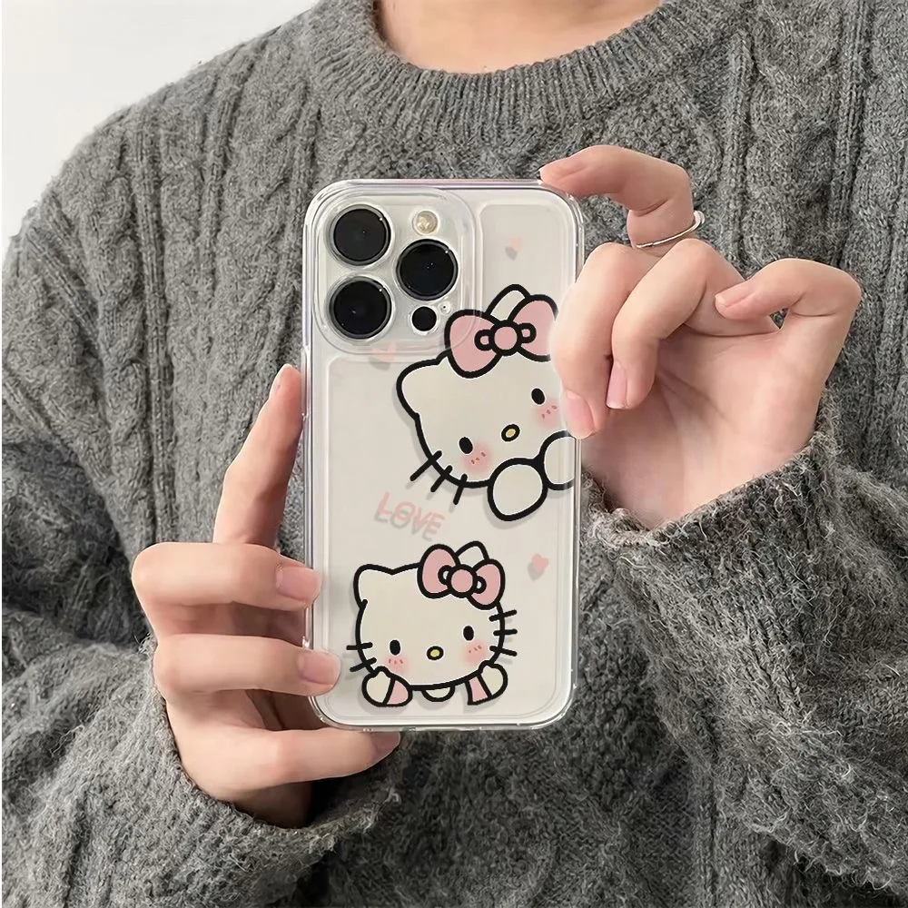 Funda transparente Sanrio Hello Kitty para Samsung A73, A72, A71, A55, A52, A51, A50, A35, A33, A32, A31, A30, A24, A23, A22, A13, A12, A05, 5G - imagen 5