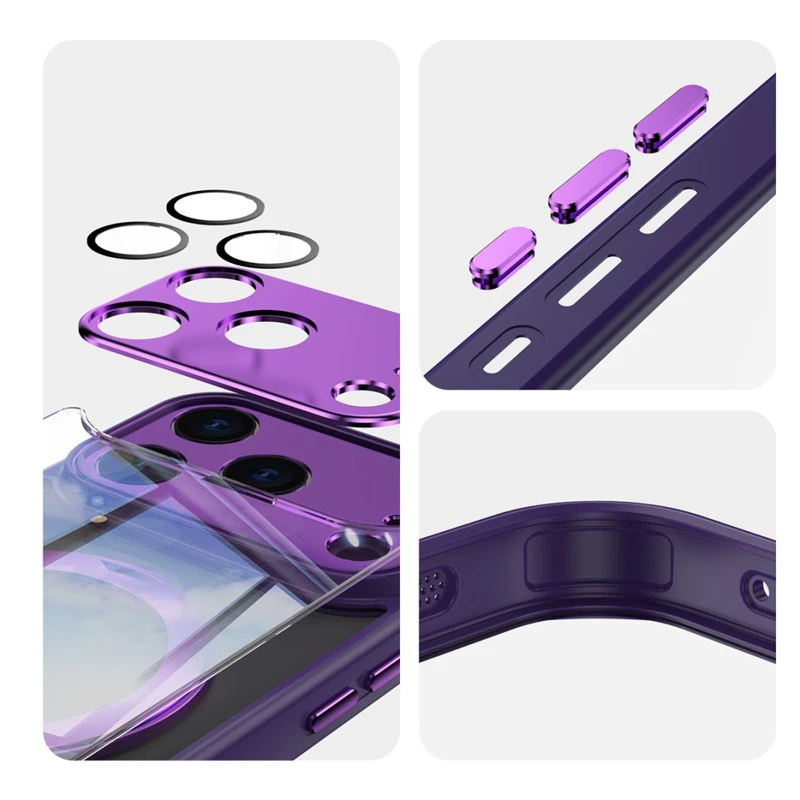 Funda magnética Magsafe con soporte de anillo de Metal para IPhone 17 Air 16 E 14 13 15 Pro Max Plus 17Pro 16E IPones Mac funda de teléfono con soporte seguro - imagen 3