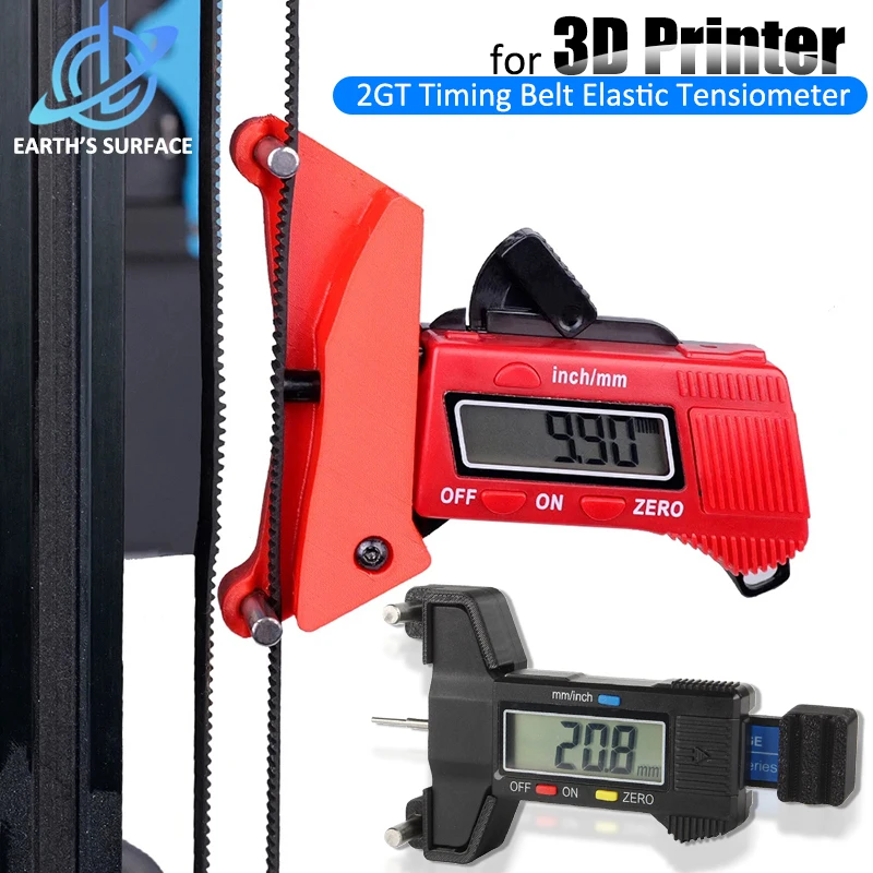 Piezas de impresora 3D, tensómetro elástico de correa de distribución 2GT, probador de tensión de correa síncrona precisa para Voron 2,4 Trident K1 K1 MAX
