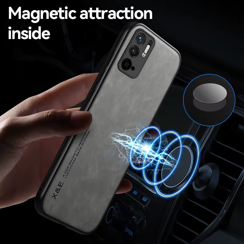 Para Poco X3 GT funda con soporte magnético para coche funda de teléfono de cuero para Xiomi Mi Poko Poxo Pocco Little X 3 GT X3GT 5G contraportada - imagen 5