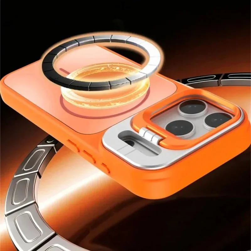 Para Magsafe funda AG con gradiente mate magnético para iPhone 17 15 14 16 Plus 13 12 17 Pro Max 11 soporte de cámara cubierta de TPU a prueba de golpes - imagen 5