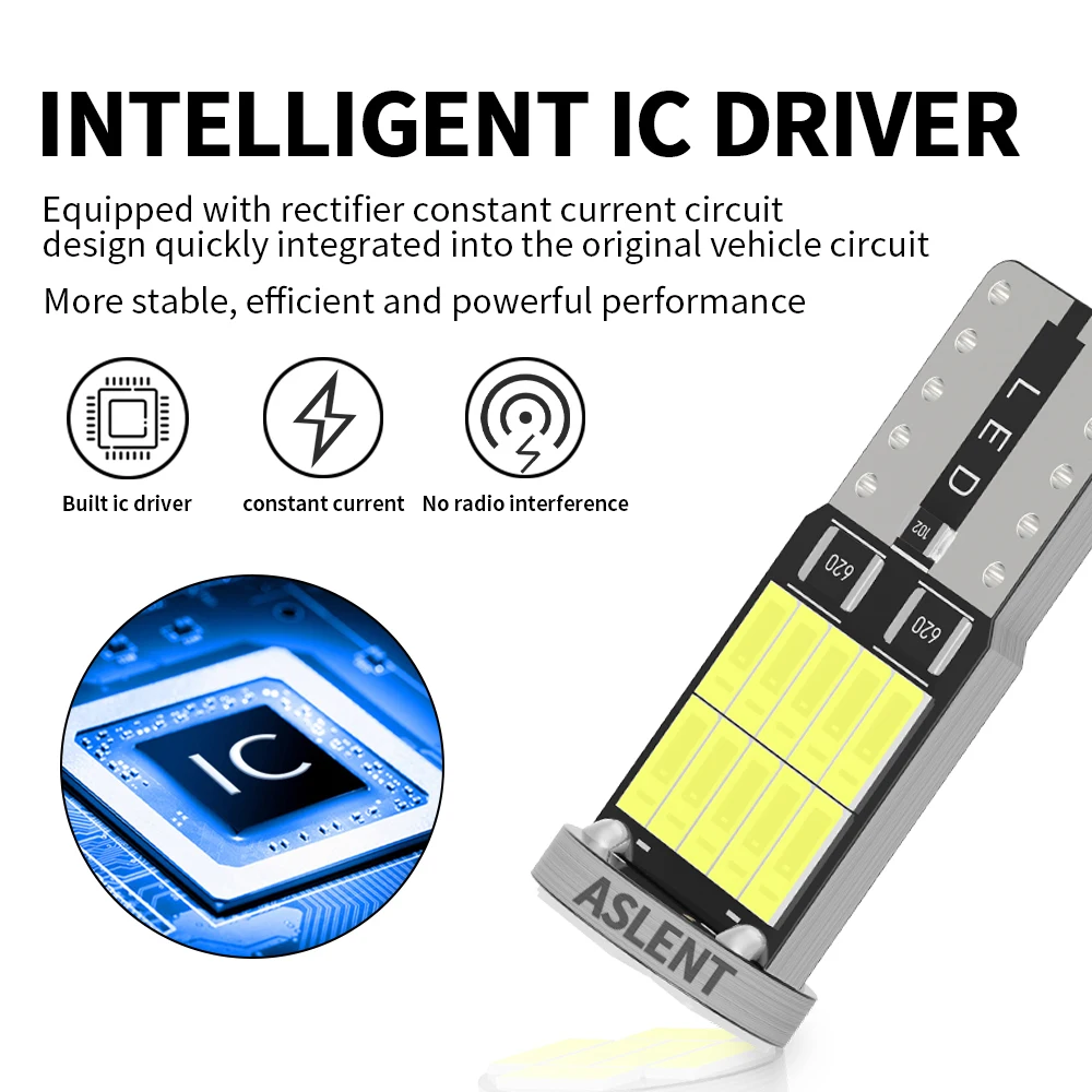 10 Uds W5W Led T10 168 194 lámpara de señal Canbus 4014 26SMD para luces de techo de mapa Interior de coche luces de posición de estacionamiento 6000K 12V - imagen 2