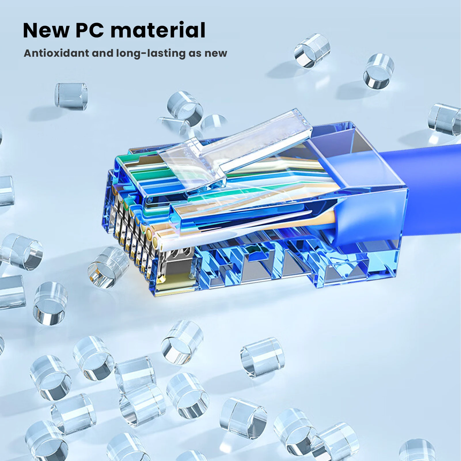 Natalink 50/100/200 Uds RJ45 Cat6 conector de paso RJ45 enchufes modulares para CAT6 CAT5E Cable FTP/UTP sólido o trenzado - imagen 2