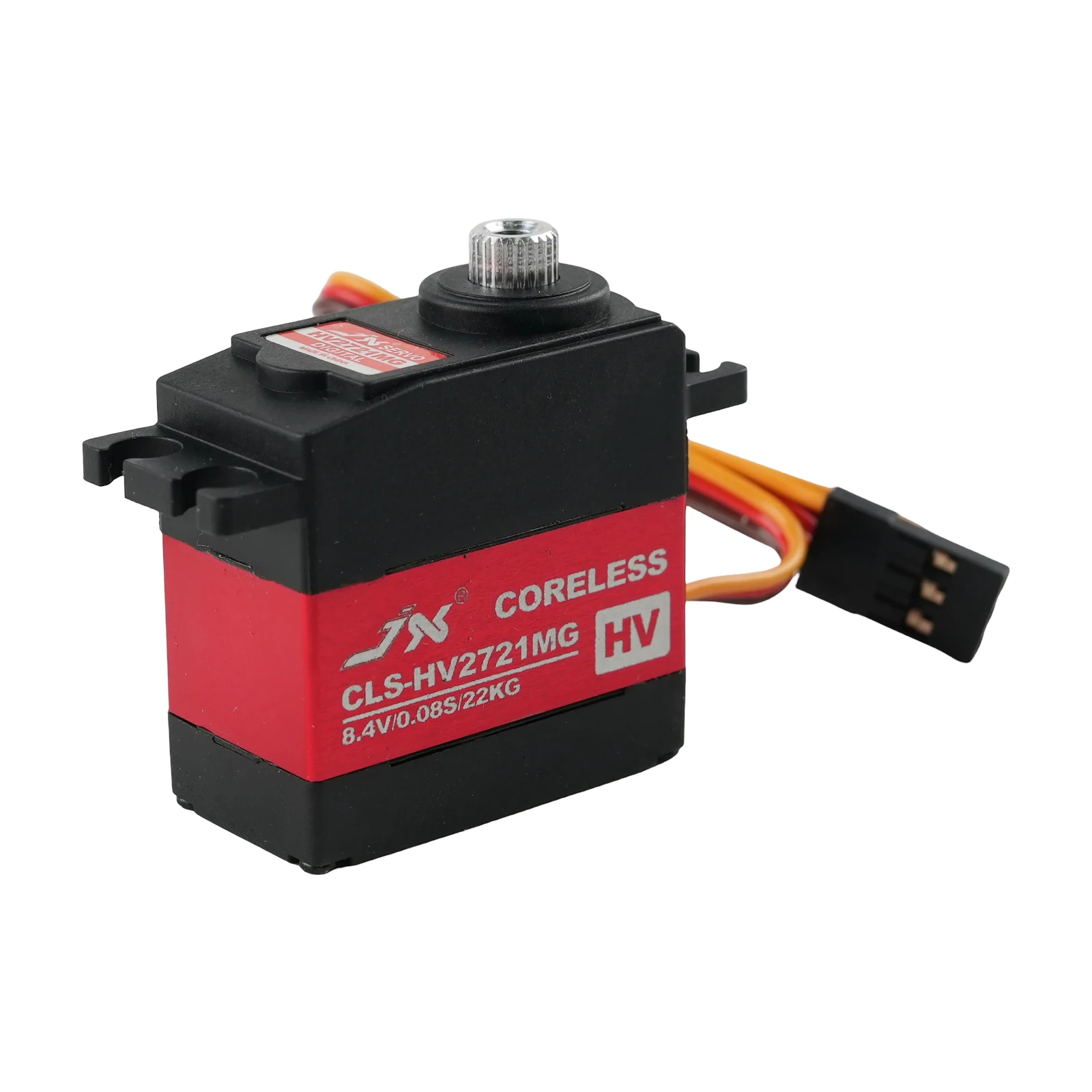 JX CLS-HV2721MG 8,4 V/22 KG Servo Digital Metal Gear IP67 impermeable Digital Motor Sin Núcleo Servo para 1/8 1/10 RC coche Robot - imagen 4