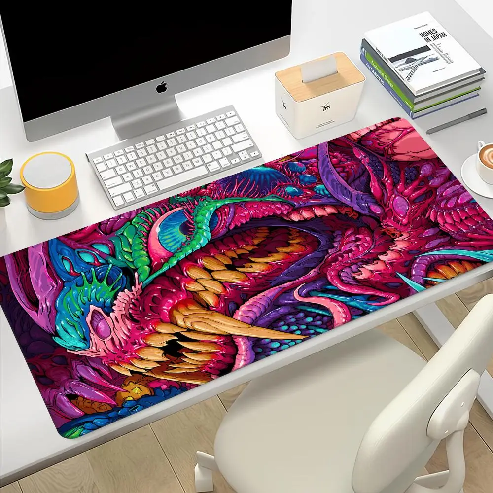 Alfombrilla de ratón HD para ordenador, alfombrilla grande XXL para teclado, Csgo Hyper Beast, suave, antideslizante, de goma Natural, para oficina - imagen 2