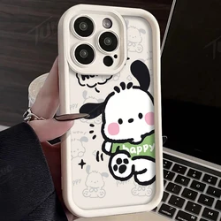 Lovely Sanrio Pochacco Matte Phone Case para Samsung Galaxy A55 A35 A25 A15 A05 A05S A24 A13 A23 A12 A22 A32 A52 A52S A71 A72 A51